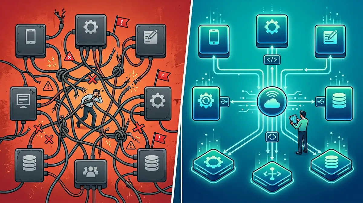 Jämförelse mellan plugin-baserad integration och ren API-first-arkitektur