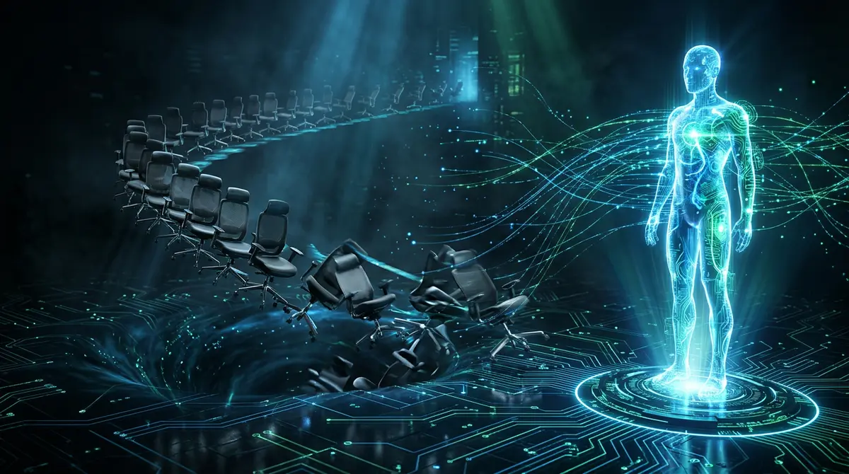 AI-agent som ersätter flera programvaruplatser - visualisering av den kaskadartade platseffekten