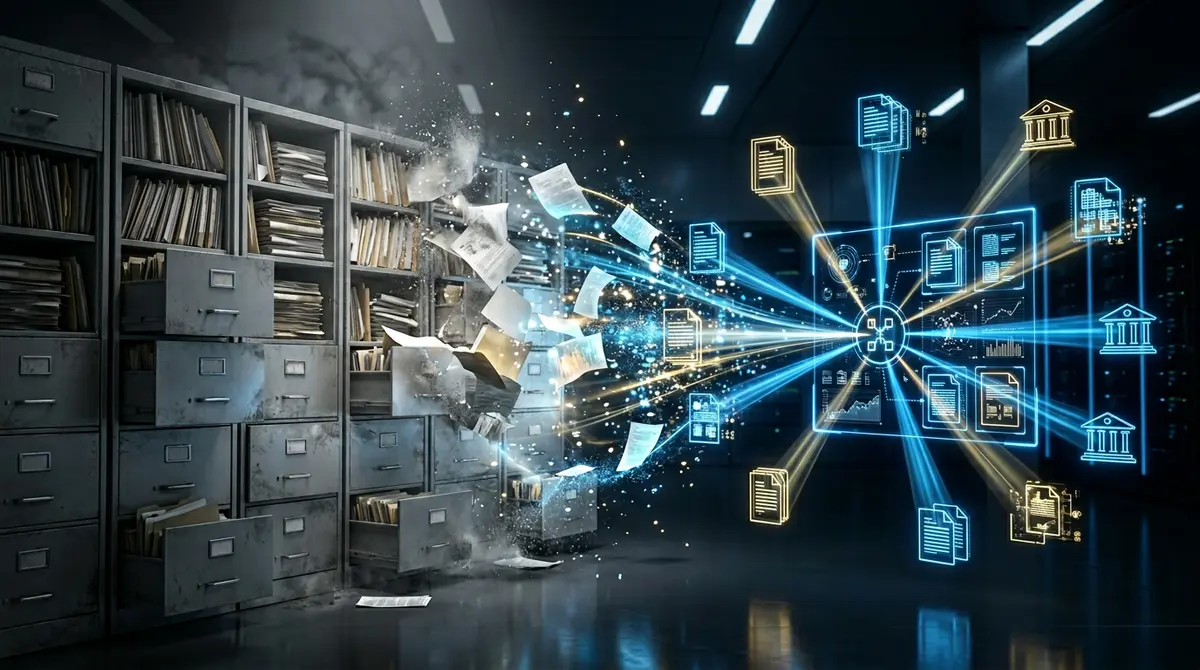 Transformation från traditionella filskåp till AI-baserad dokumenthantering