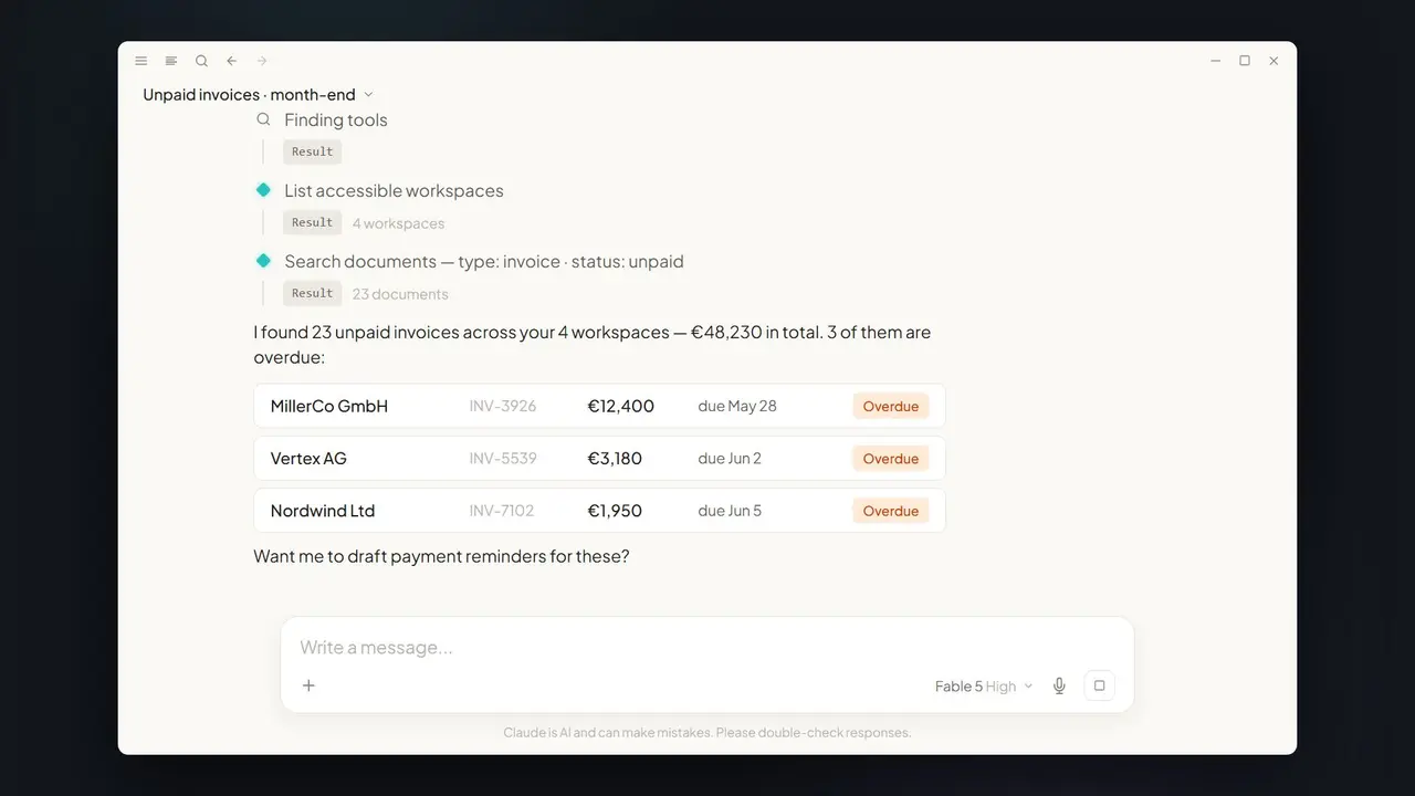 Claude Fable 5 och PaperOffice MCP DMS: Agentic Document Work — Unleashed