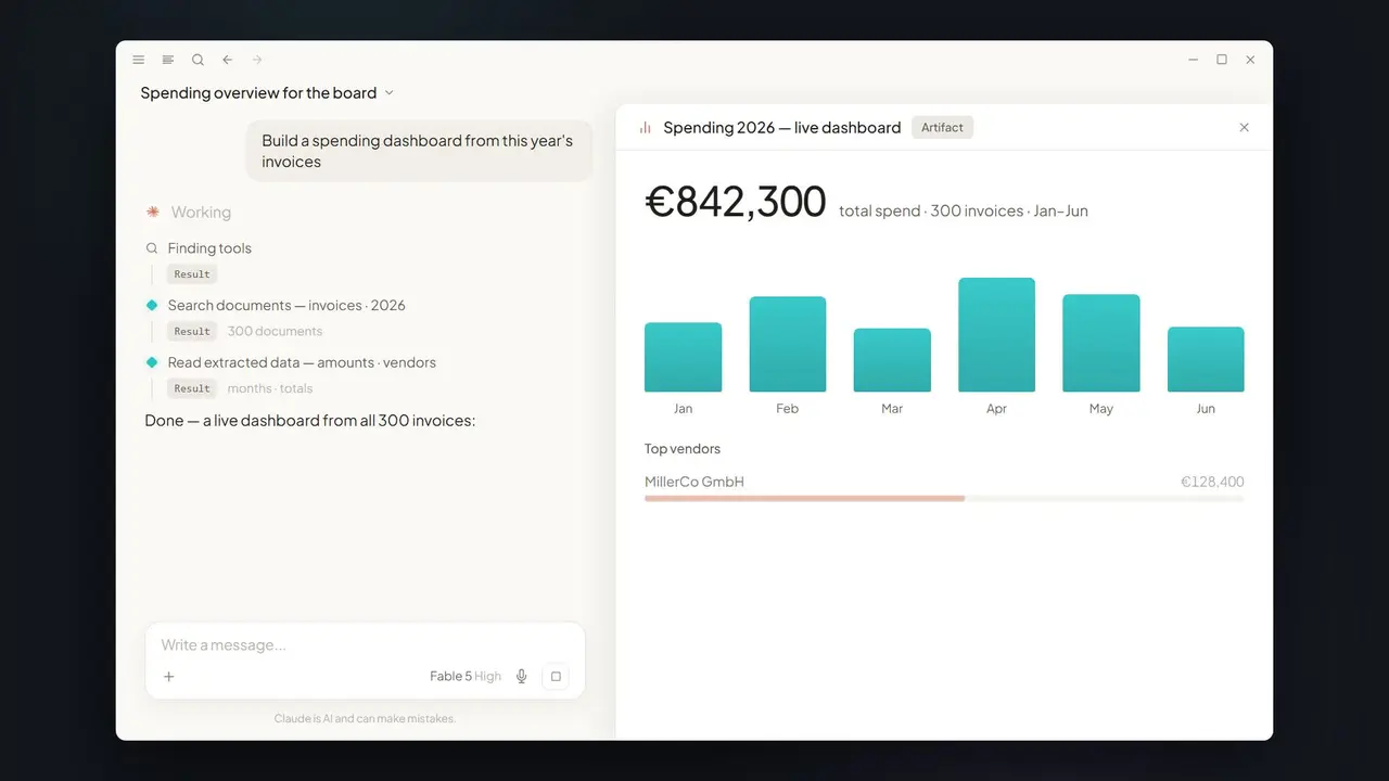 Från fakturahög till styrelsedashboard i en prompt