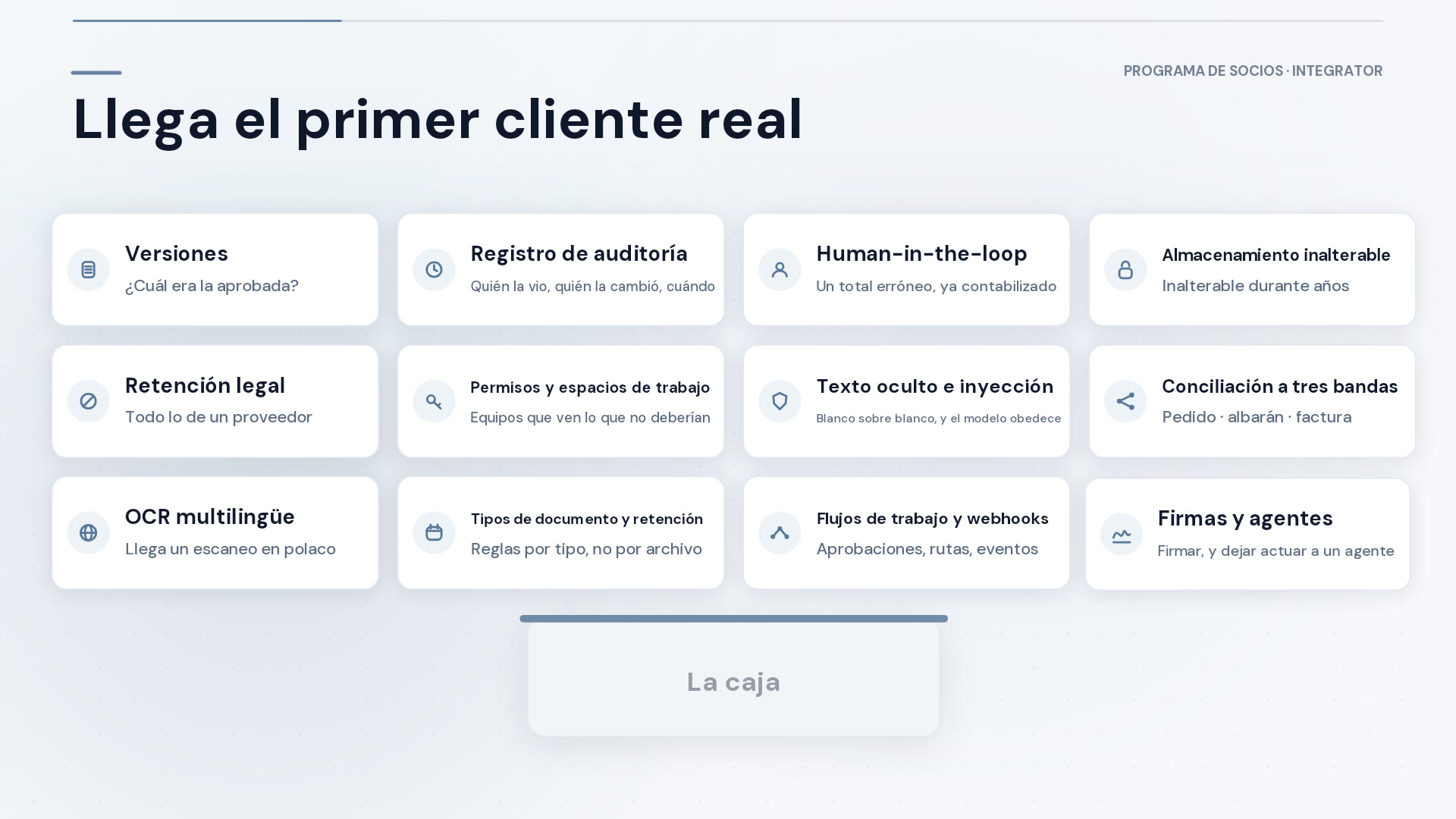 No abra la caja. Nosotros ya la hemos abierto.