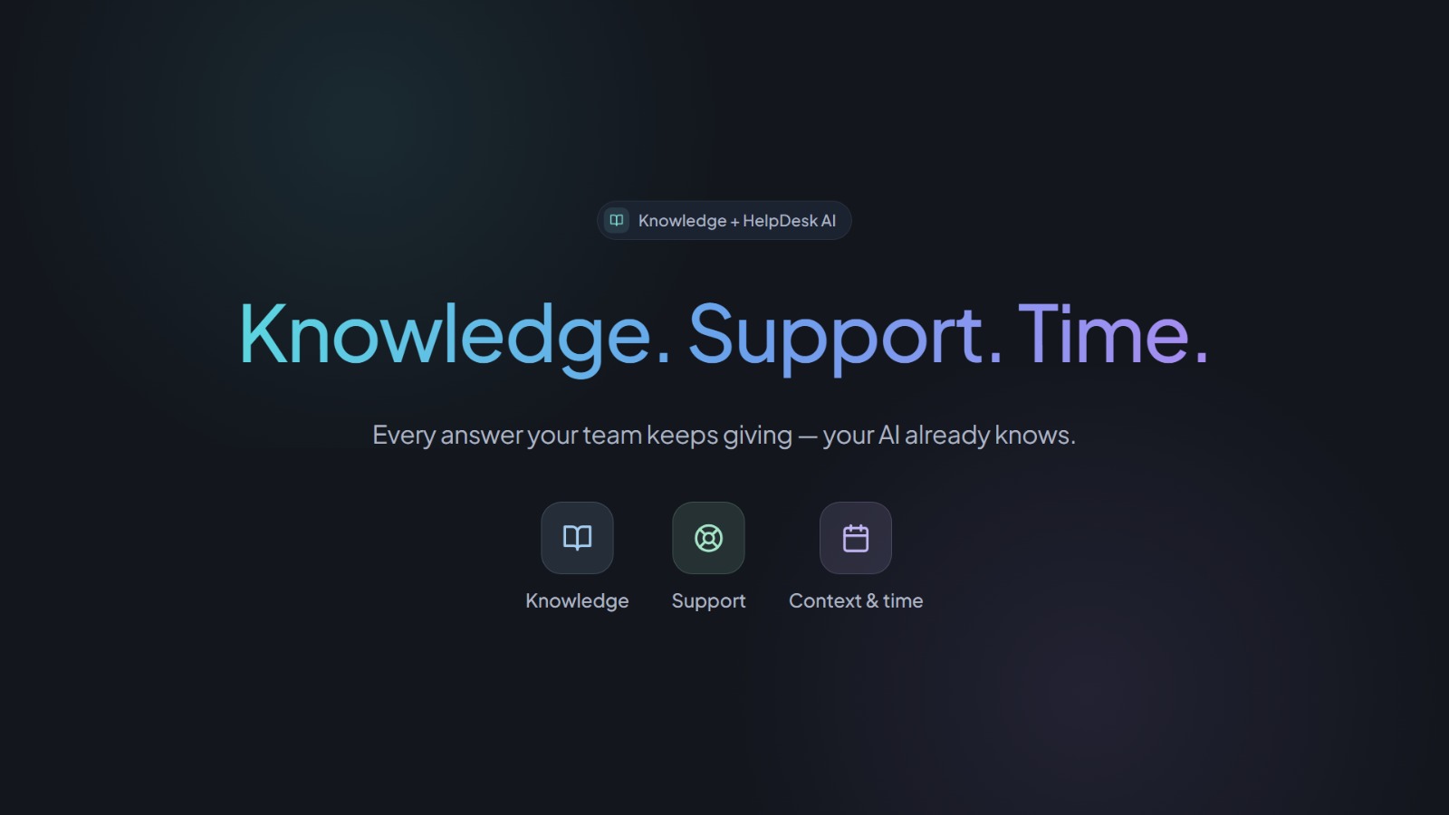Knowledge + HelpDesk AI