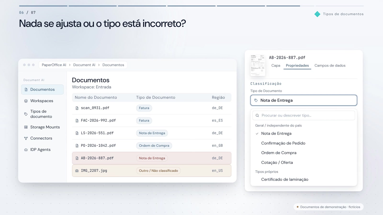 Tipos de documento