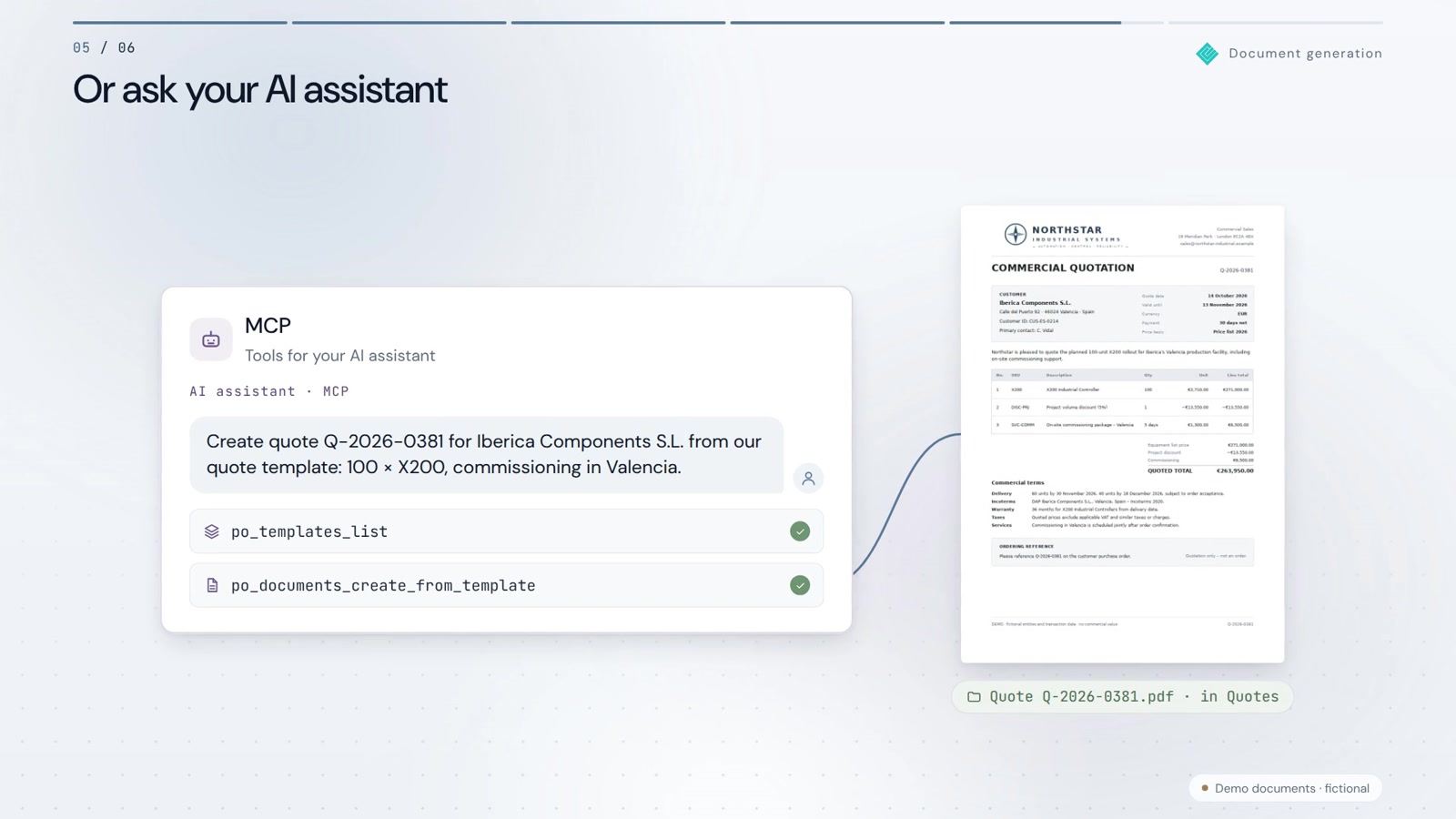 Documents from templates