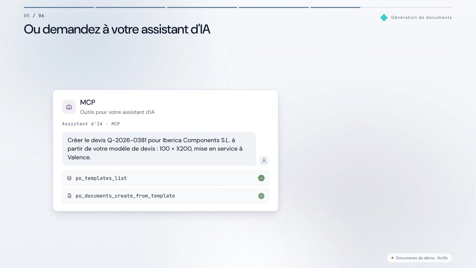 Génération de documents à partir de modèles