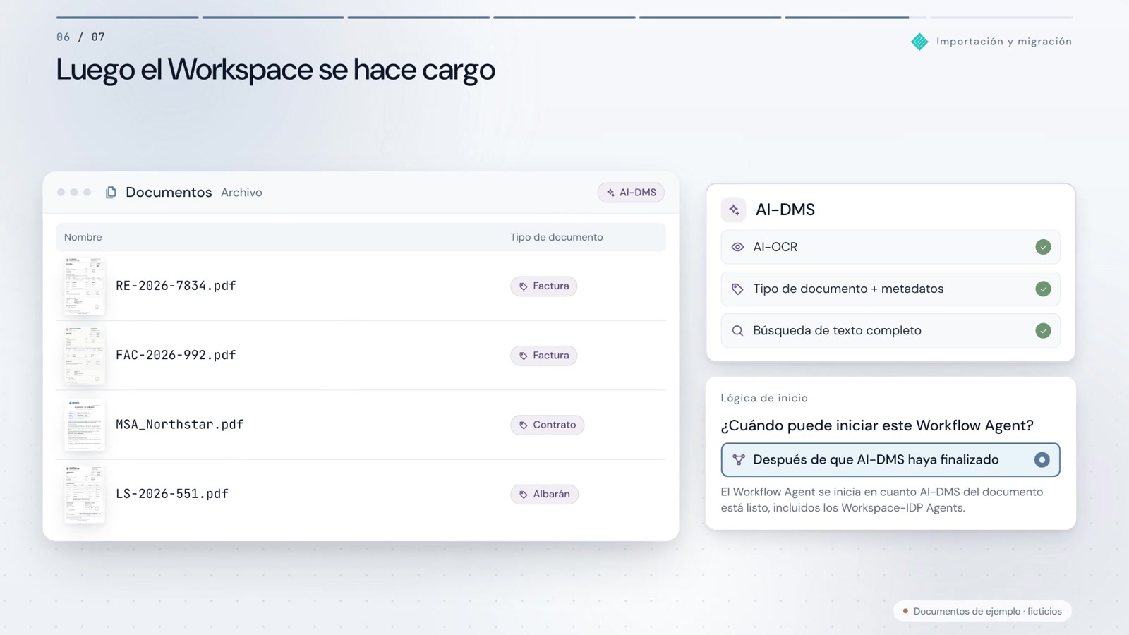 Importación y migración