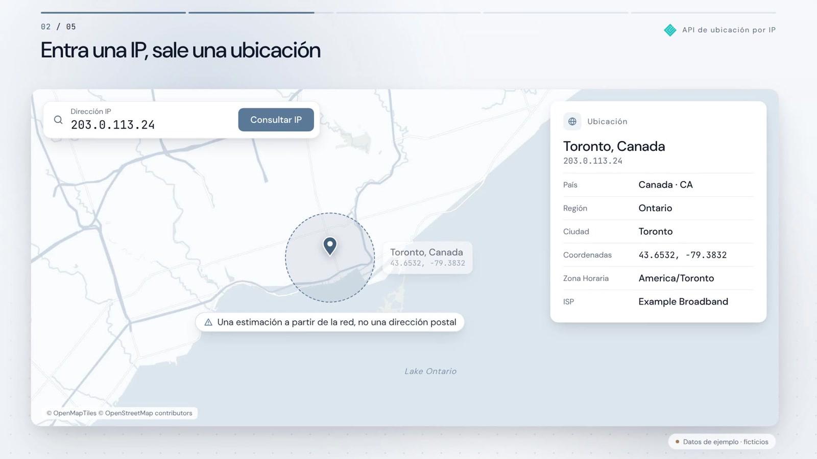 Ubicación por IP en acción