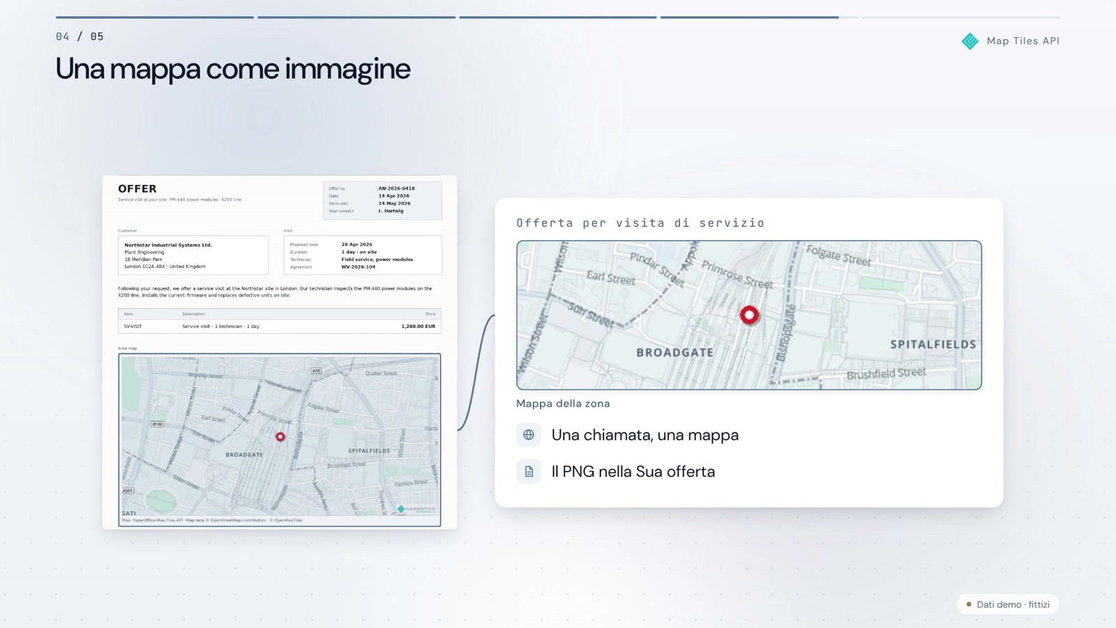 Tessere mappa in azione
