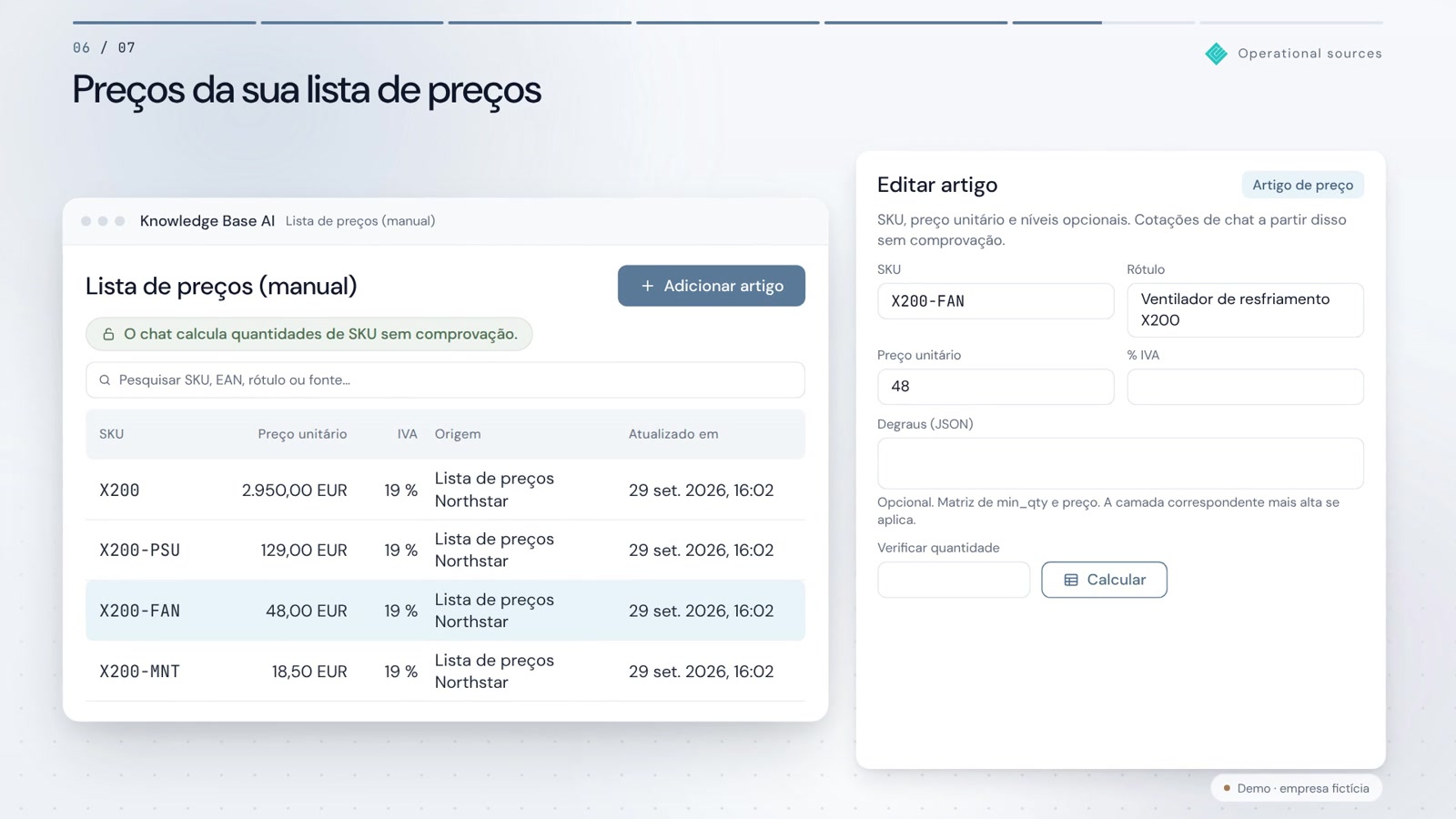 Dados comerciais
