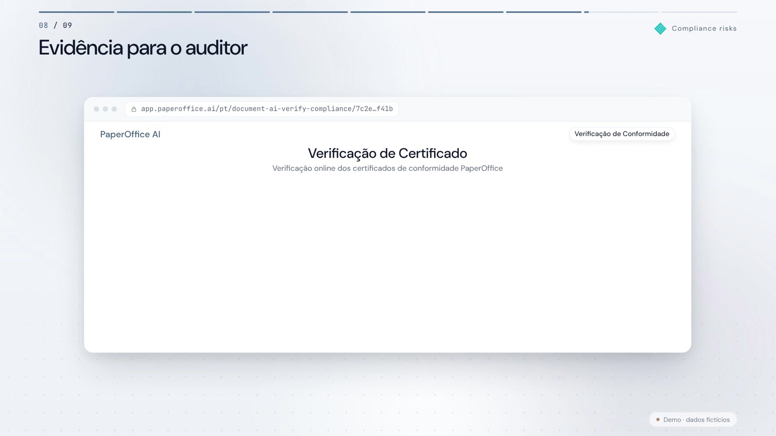 A auditoria pergunta. O registro responde.