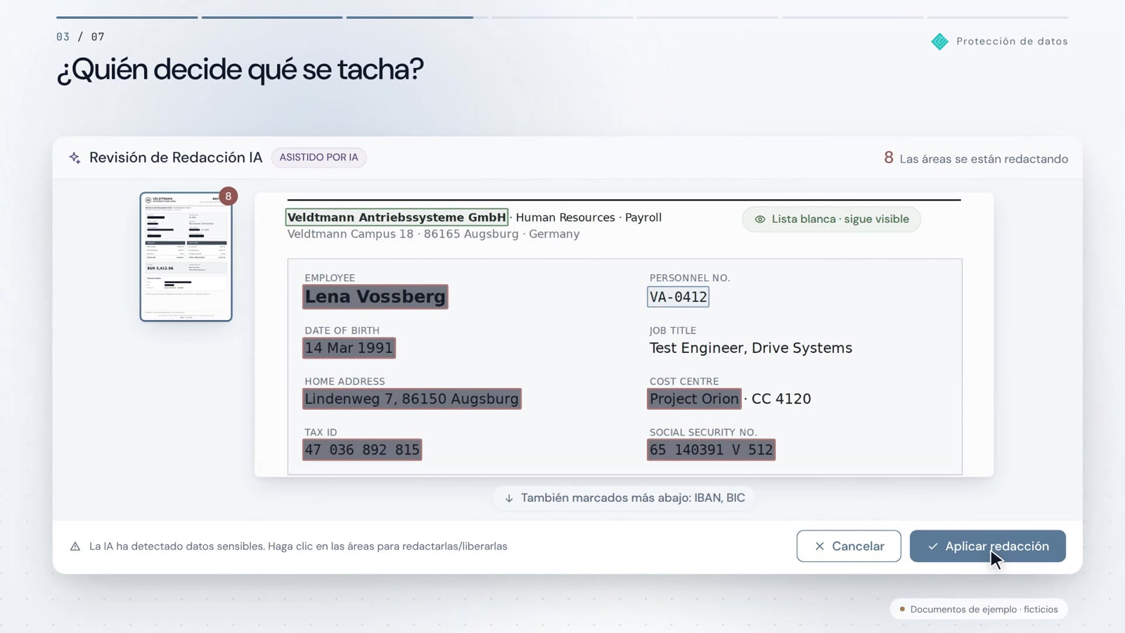 Datos personales rara vez están donde los busca.