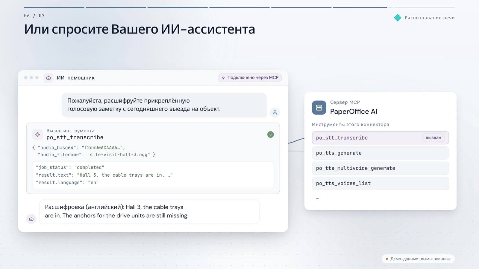 Транскрипция голоса (STT)